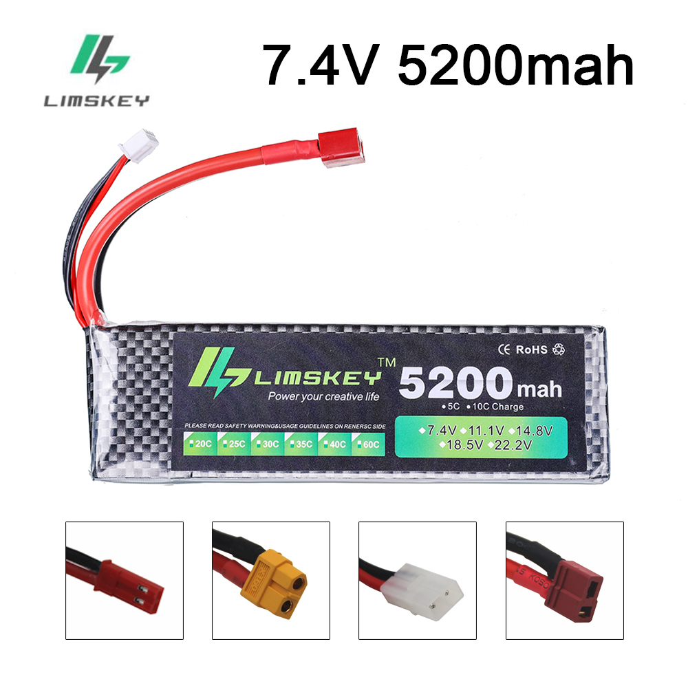 Drone Rc Boat - リムスキーパワーバッテリー 7.4V 5200mAh バッテリー 30C RCおもちゃ用バッテリー