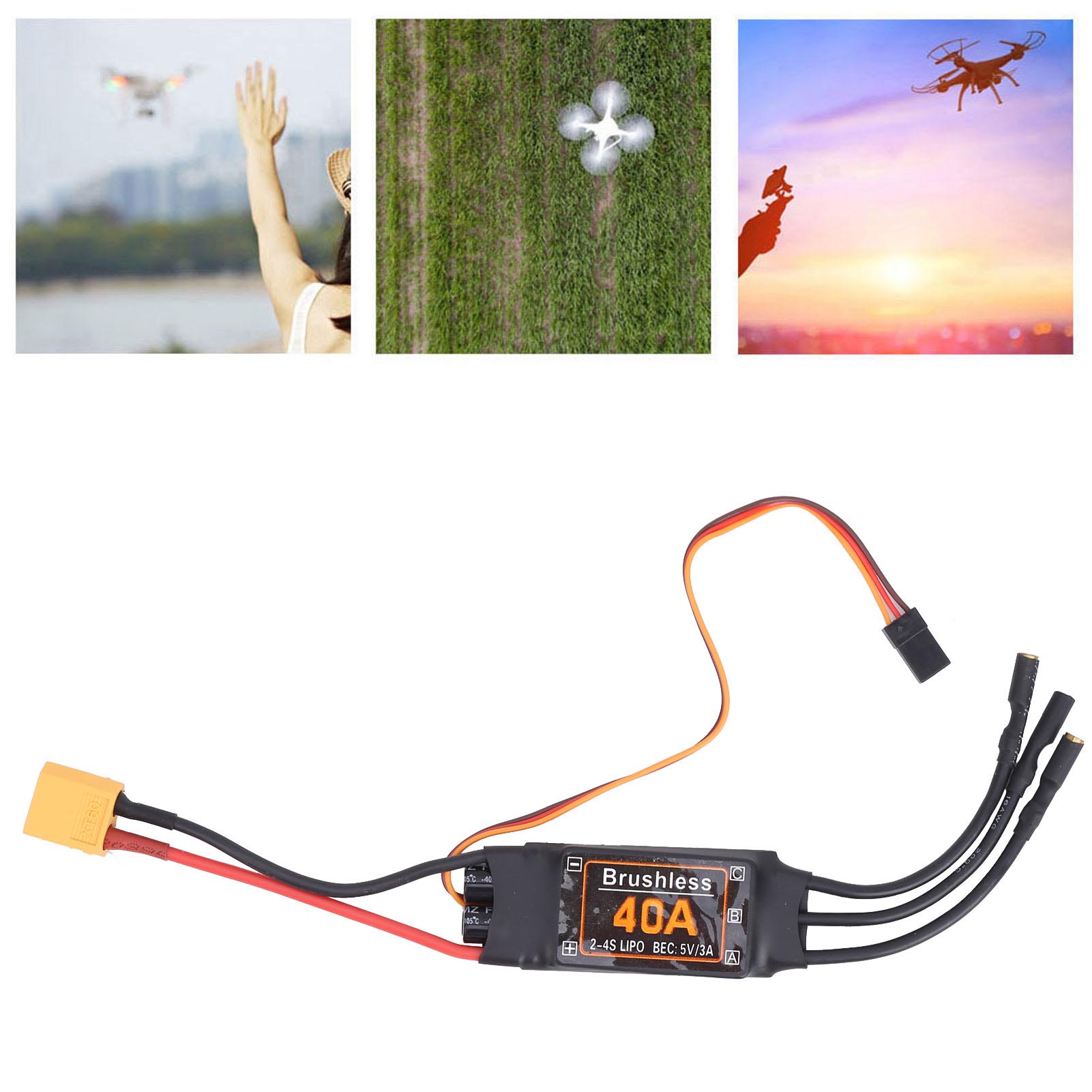 Drone Rc Accessories - 40A ブラシレス ESC スピードコントローラー RC アクセサリー