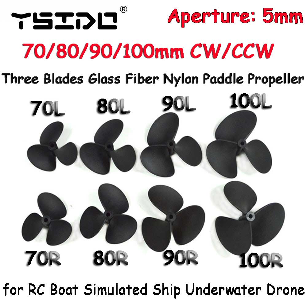 Drone Rc Simulator - 3 ブレードグラスファイバーナイロンパドルプロペラ 70/80/90/100 ミリメートル CW/CCW 5.0