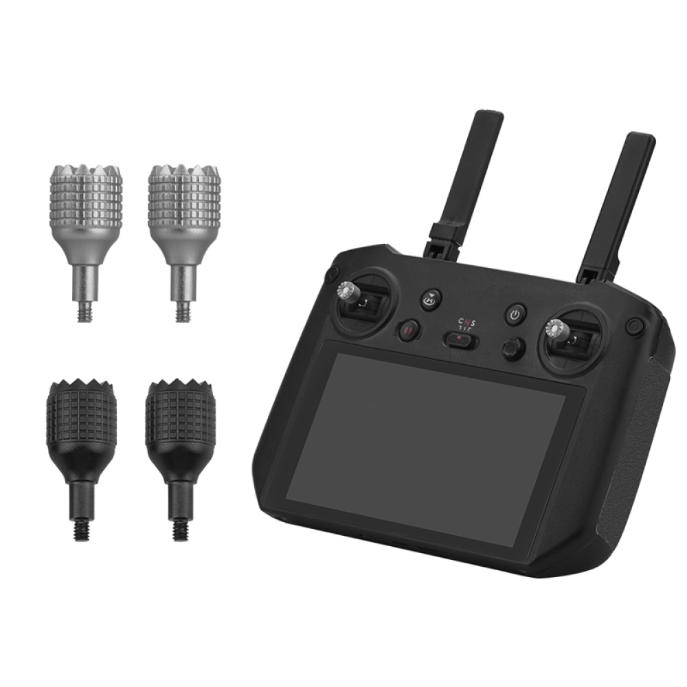 Joystick Rc Drone - DJI RC PRO用リモートコントロールジョイスティック スクリーンマスターコントロールサムスティック付き ドローンアクセサリー シルバーブラック