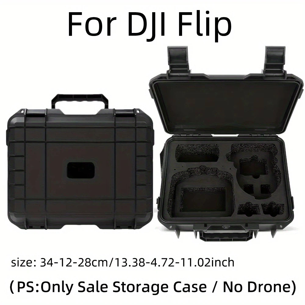 Drone Rc N3 - DJI Flip用ハードシェル収納ケース、RC N3/RC 2対応、ブラック、ドローンアクセサリー用の複数のコンパートメント付き