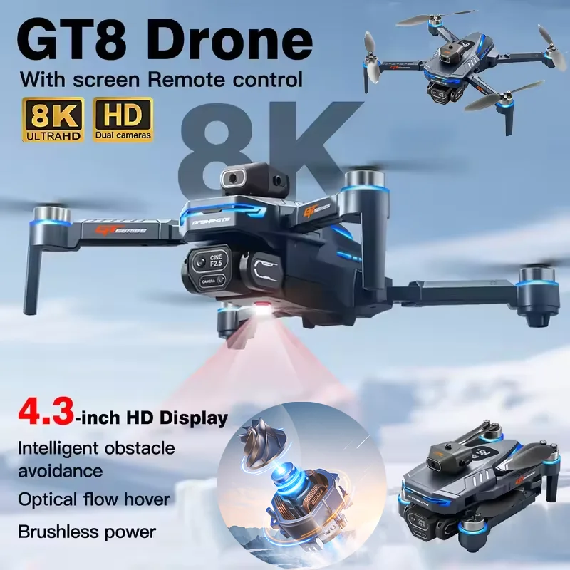 Drone Dji Rc 3 - ANATEL認証済み 最新ドローン 4KデュアルHDカメラ搭載 ブラシレスモーター 360°障害物回避 折りたたみ式RCクアッドコプター