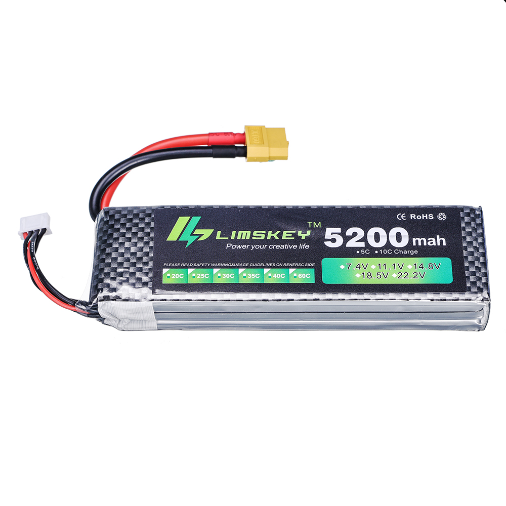 リムスキーパワーバッテリー 7.4V 5200mAh バッテ - Drone Rc Boat のレビューと価格