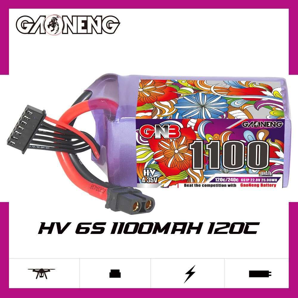 2 個 GNB 6S Lipo バッテリー 22.8V 11 - Drone Rcs のレビューと価格