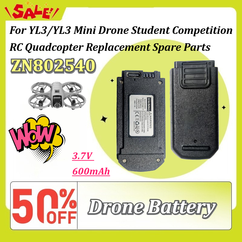 ZN802540 3.7V 600mAh リチウムイオン充電 - Drone Rc Yl3 のレビューと価格