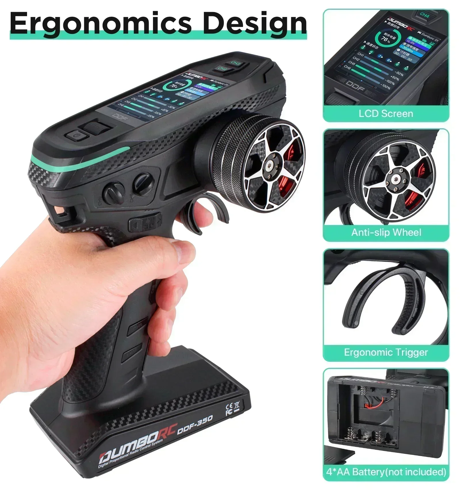DUMBORC DDF-350 10CH RC リモコン 2 - Joystick Rc Drone のレビューと価格
