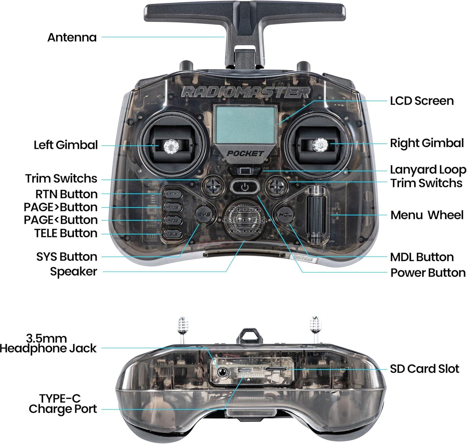 RadioMaster POCKET P16 2.4G ラジ - Joystick Rc Drone のレビューと価格