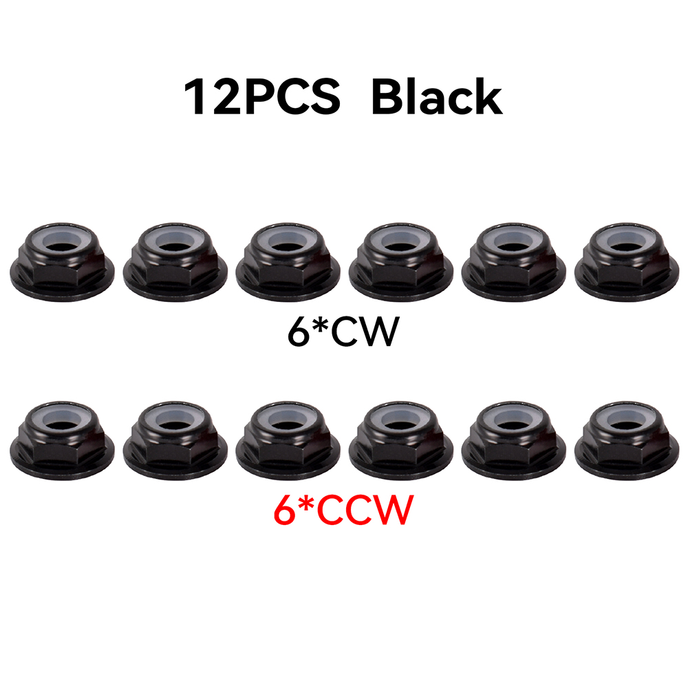 12 個 M5 モーターネジナットアルミ合金 CW CCW  - Joystick Rc Drone のレビューと価格