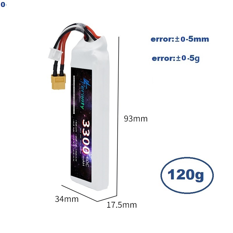 2S 7.4V リポバッテリー 3300mAh 60C 車  - Drone Rc Boat のレビューと価格
