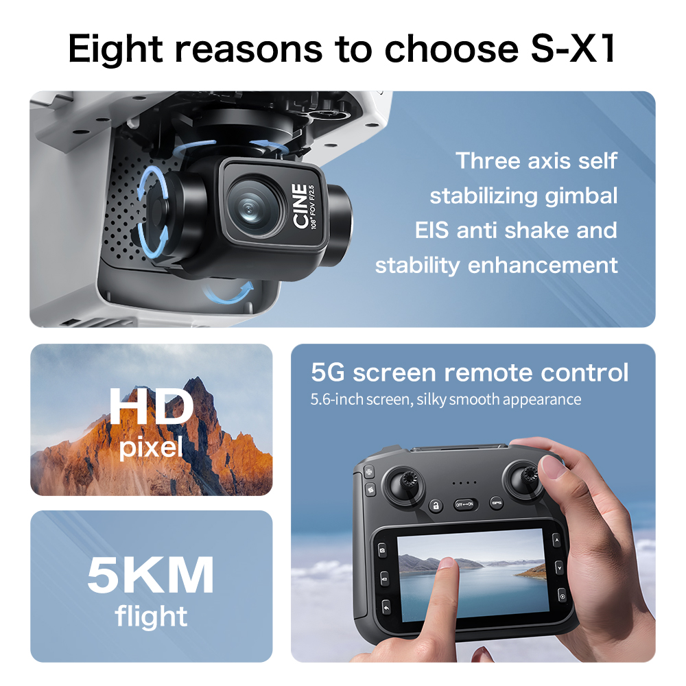 Lenovo S-X1 MAX GPS ドローン 3 軸ジン - Drone X1 Rc のレビューと価格