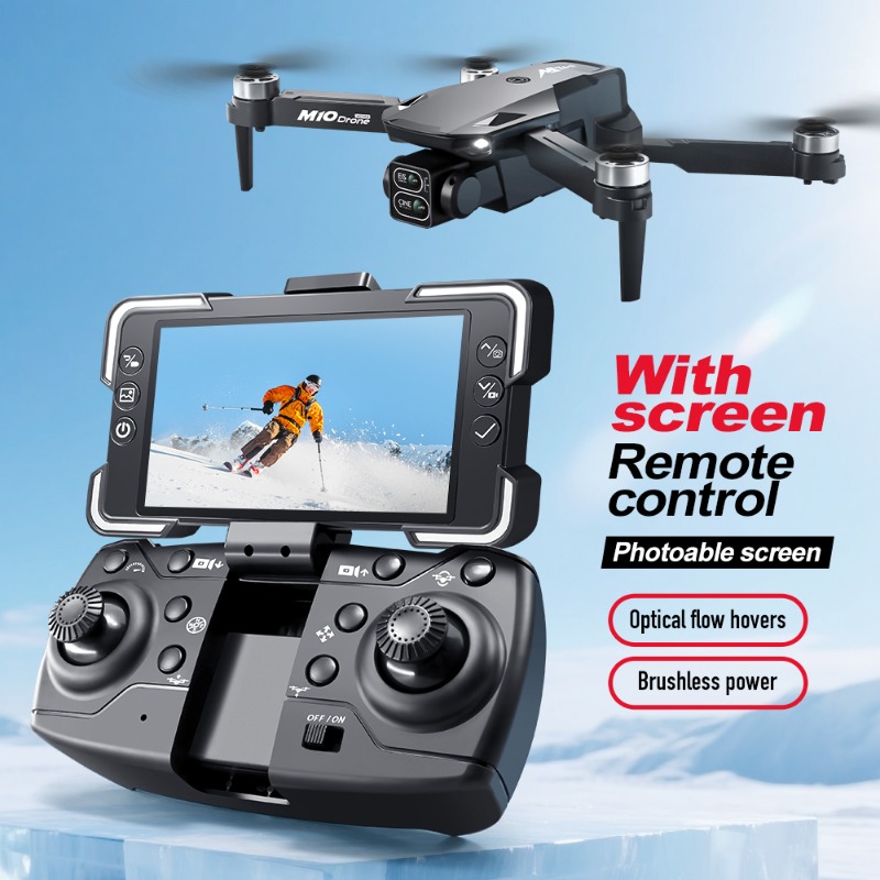M10カメラドローン、画面付きリモコン、デュアルカメラ、オプ - Drone Kf Rc のレビューと価格