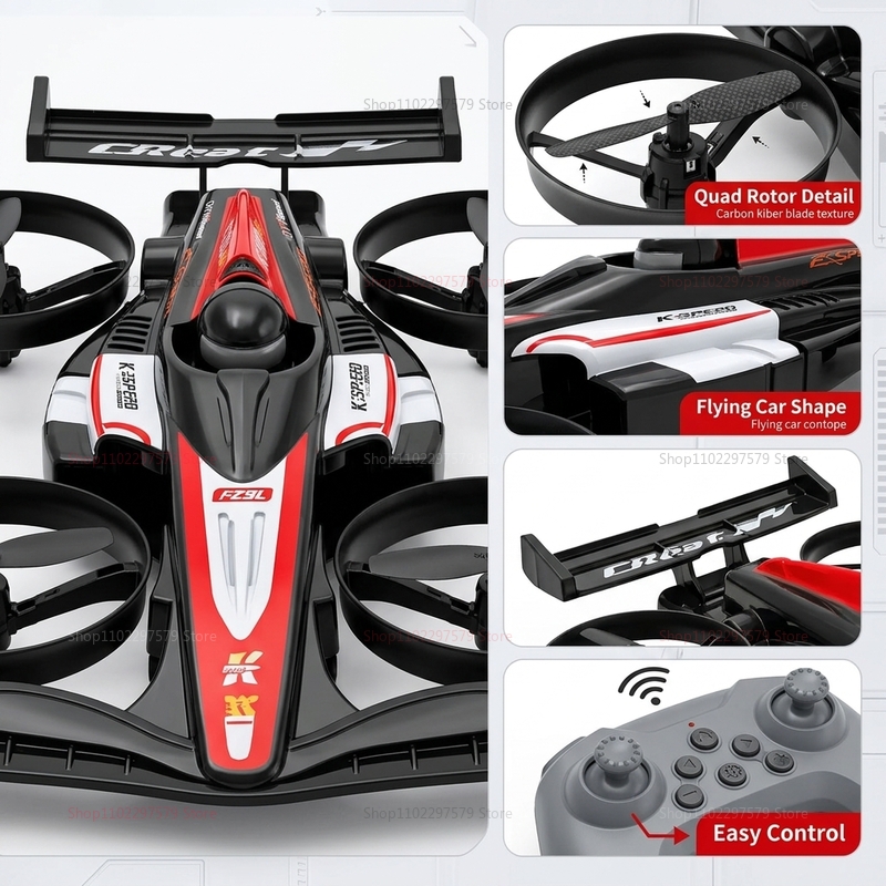 ミニRCフライングカー変形可能2.4Gリモコンクアッドコプタ - Joystick Rc Drone のレビューと価格