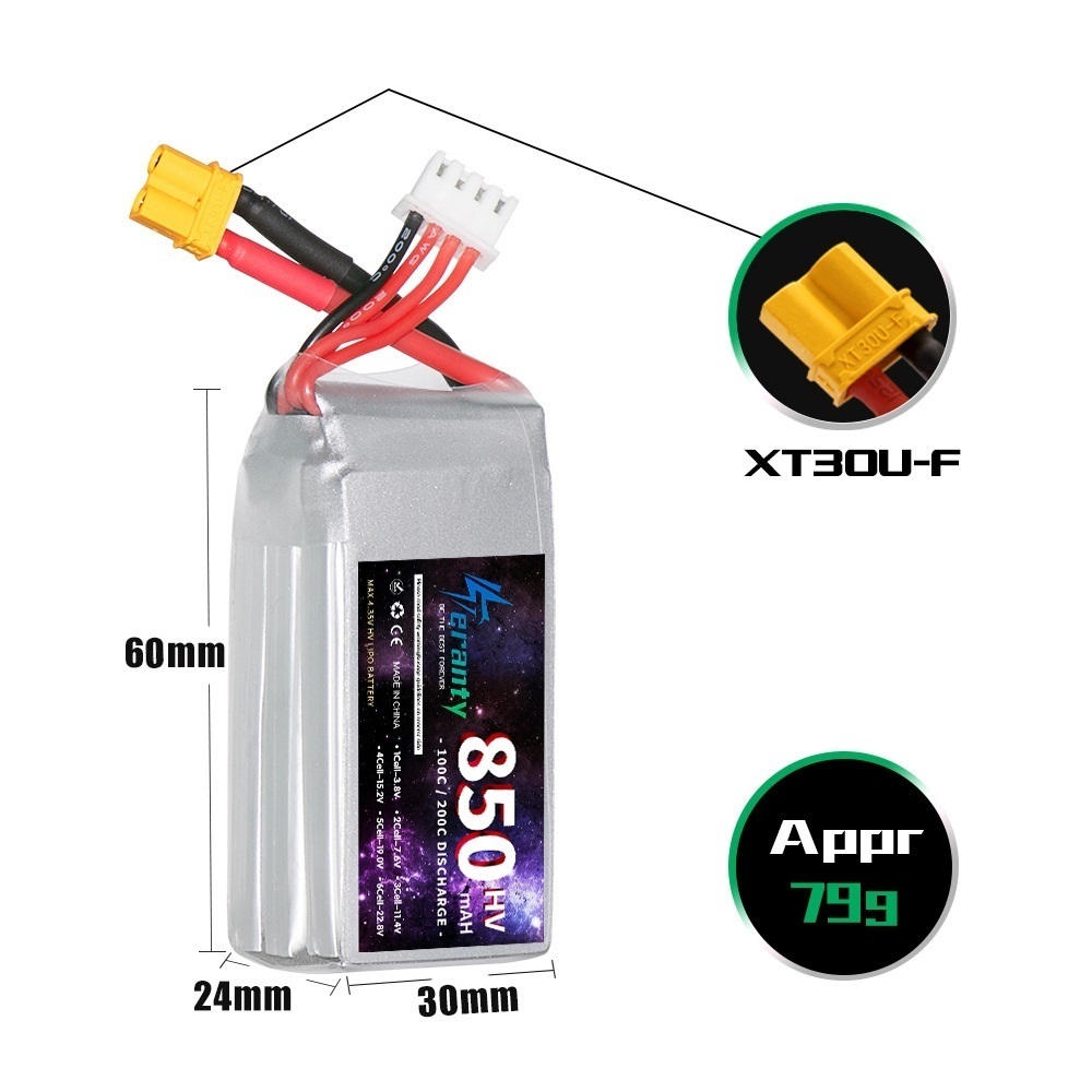 1/2/3 個 TERANTY 3S 11.4V リポバッテ - Drone Rcs のレビューと価格